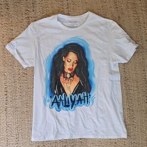 Vintage Aaliyah White Graphic T-Shirt